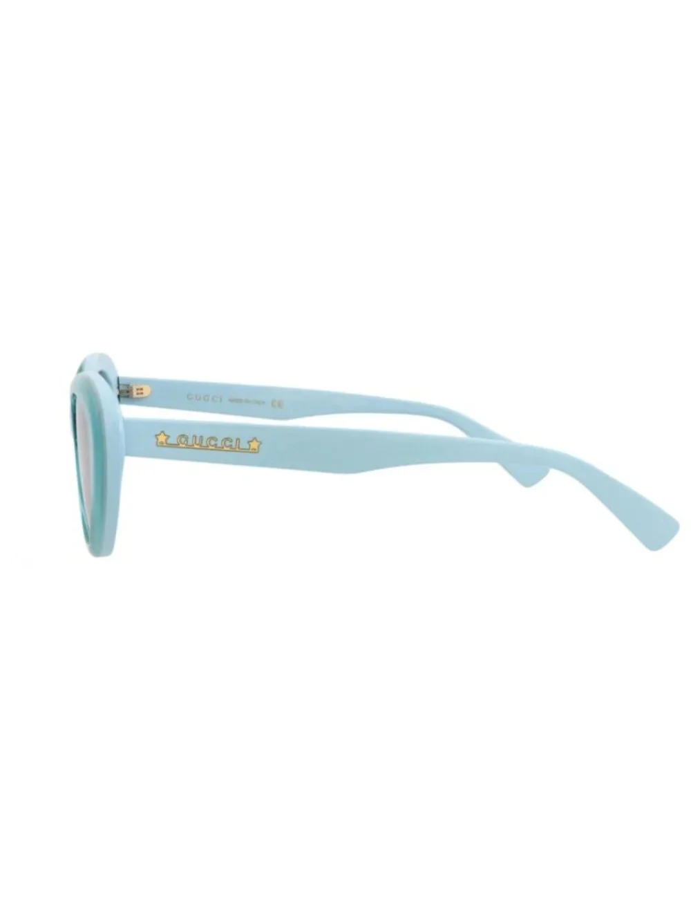 New Gucci Women's Sunglasses Cat Eye Acetate Frame Light Blue Blue Blue